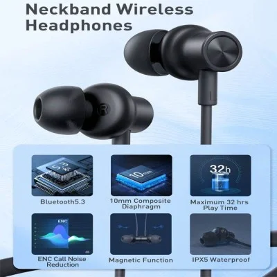 Ravpower Wireless Stereo Earphones - Black